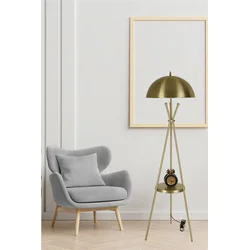 Aberto Design Podna lampa Venedik Retro, 165 cm, E27, Zlatne boje