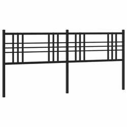 Vidaxl Kovinsko nadomestno vzglavje črno 200 cm