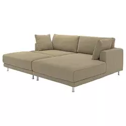 UPPAKRA Modularna sofa trosed, s lenjivcem, desno sa stoličicom/Johanneshov smeđebež