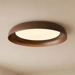 Lindby LED stropna svetilka Florie, rjava, kovina, O 40 cm - Dnevna soba/jedilnica - Sodobni - rjava, bela - Plastika