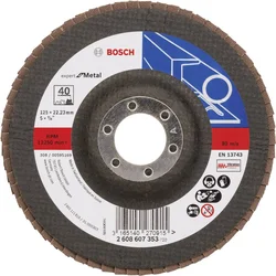 Bosch Lamelni brusni disk Profess for Metal 2608607353, Ravni, Ř125 mm, P40