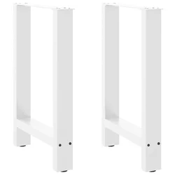 Noge za blagovaonski stol bijele 2 kom 50 x (72-73) cm čelik