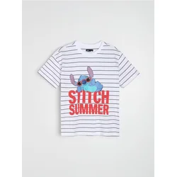 Sinsay - Pamučna majica sa printom Stitch - šareno