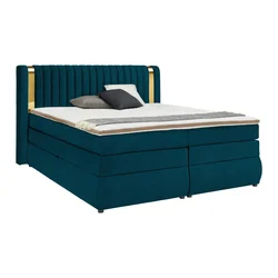 Boxspring Krevet Minola Gold Exkluziv 160/200 cm , petrolej plava
