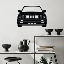 Wallity Zidna dekoracija BMW M3 E30, 57 x 41 cm, Crna