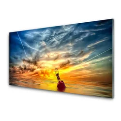 tulup.si Slika na steklu Abstrakcija graphics 140x70 cm 4 obešalnika