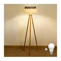 Brilagi - LED Stojeća lampa BOHO STYLE 1xE27/15W/230V krem/braon