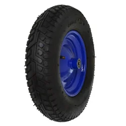 Kolo za samokolnico 4.00-8 2PR z rdečim platiščem, os 20 mm