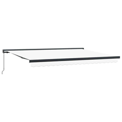 Skrovita tenda Bijelo 4 × 3 m Platno i Aluminij