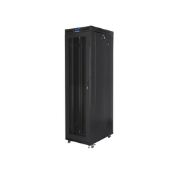 Standing rack cabinet 19 inches 47U 800x1000mm, perforated LCD doors (FLAT PACK) black