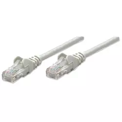 Intellinet Network Patch Cable, Cat5e, 5m, Grey, CCA, U/UTP, PVC, RJ45, Gold Plated Contacts, Snagless, Booted, Lifetime Warranty, Polybag