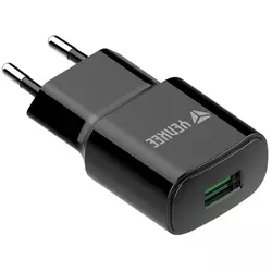 Yenkee Punjač za mobilni telefon YAC 2023BK QC30 - Crni
