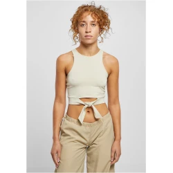 Womens Cropped Knot Top Softseagrass
