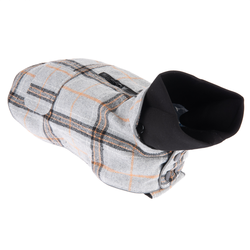 Pasji plašč Flannel Check - Dolžina hrbta pribl. 40 cm