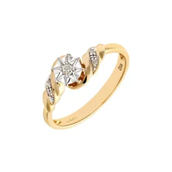 DIAMANT LETERNEL Prstan Ring aus 375 Weißgold mit Diamant zlata
