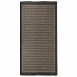 shumee vidaXL Zunanja preproga, ravno tkana, 100x200 cm, temno rjava