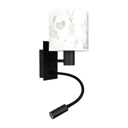 Brilagi - LED fleksibilna lampa BOBO 1xE27/25W/230V + LED/3W crna/bela/zečići