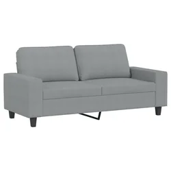 Vidaxl Dvosed svetlo siv 140 cm blago