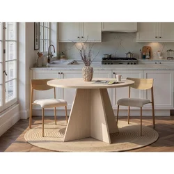 Hanah Home trpezarijski sto Virella, 120 × 120 cm, ploča u dekoru hrasta Pusula