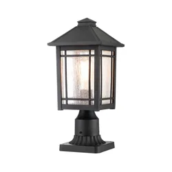 Quoizel QZ-CEDAR-POINT3-M-BK - Spoljašnja lampa CEDAR POINT 1xE27/60W/230V IP44