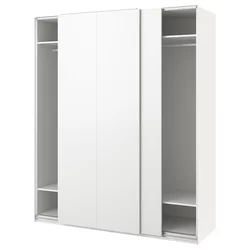 PAX / HASVIK Garderober, bela/bela, 200x66x236 cm