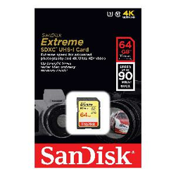 SANDISK spominska kartica SDXC Extreme 64GB C10 U3 UHS-I (SDSDXNE-064G-GNCIN)