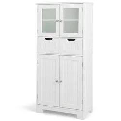 COSTWAY Lesena komoda kuhinjska kredenca, (5000151906)