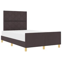 Vidaxl Konstrukcija postelje Temno rjava 120 x 190 cm blago