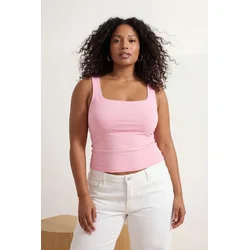 Trendyol Curve Ženska majica TBBSS26CV00001, Roze