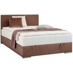 Carryhome POSTELJA Z VZMETNICO 90 cm  x 200 cm , tekstil rjava