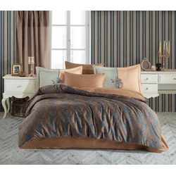 Aberto Design Komplet posteljina Lotus, 200x220 cm, Braon-Plava