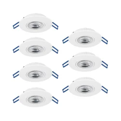 Eglo 300186 - Komplet od 7 LED ugradnih plafonskih svetiljki GEDREZ LED/4,9W/230V, prečnik 9 cm, bela