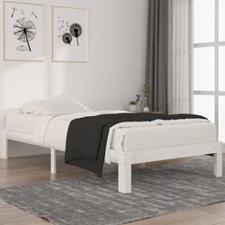 Okvir za krevet od masivne borovine bijeli 100 x 200 cm