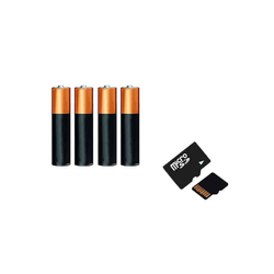 Netscroll CameraSet: 4 baterije AA + spominska kartica MicroSD 32 GB za HDCamera