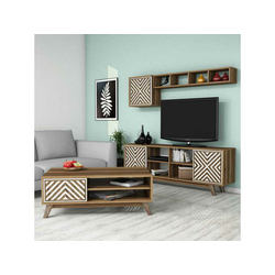 Hanah Home Set namestaja za dnevnu sobu Inci - orah, bela
