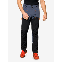 Softshell hlače Norrona Trollveggen Flex1 Pants - cool black/orange popsicle
