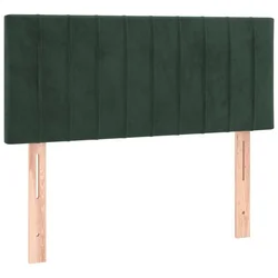 Vidaxl Posteljno vzglavje temno zeleno 100x5x78/88 cm žamet