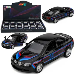 Športni avtomobil LEAN TOYS, kovinski, pull-back, vrata se odpirajo, črn 1:32