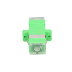 Extralink SC/APC simplex SM adapter green transparent , dust caps