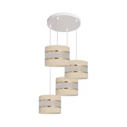 Luster na sajli HELEN 4xE27/15W/230V krem boje