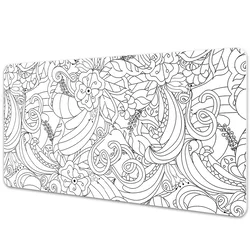 Decormat Podloga za pisalno mizo Doodle pattern 120x60 cm