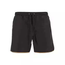 Urban Classics Kratke kopalne hlače  temno bež / črna / bela