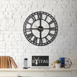WALLXPERT Dekorativni metalni zidni sat WATCH 038