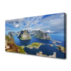 tulup.si Slika na platnu Mountain landscape bay morje 120x60 cm
