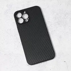Maska za telefon Carbon fiber za iPhone 13 Pro Max 6.7 crna