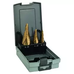 Bosch 3-delni set stepenastih burgija HSS-TiN 2608587432, 4-12; 4-20; 6-30 mm