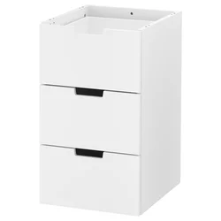 NORDLI Modularna komoda, 3 fioke, bela, 40x68 cm
