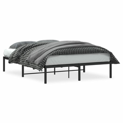 Metalni okvir za krevet crni 140x190 cm