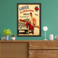 Wallity Uramljena slika Garage, 40x55 cm