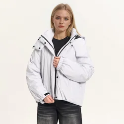Cropp - Bomber jakna s kapuljačom - light grey